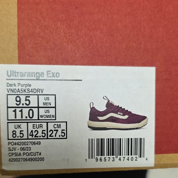Vans UltraRange EXO – Dark Purple – Men’s 9.5 / Women’s 11 - Picture 2 of 6